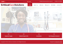 Tablet Screenshot of criticalcaresolutions-ug.com